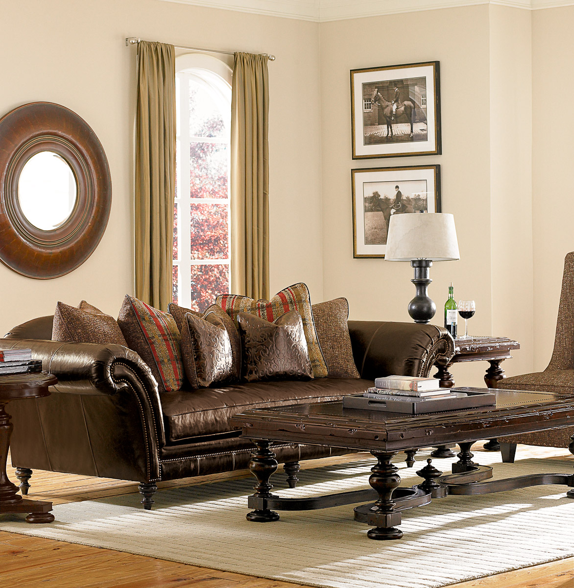 Living Room with Leather Furniture