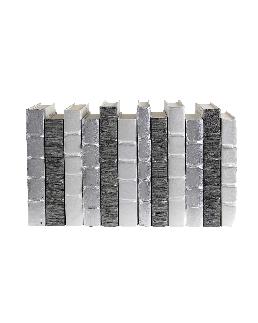 12 Vol. Mix of White Metallic, Striated Silver & Silver