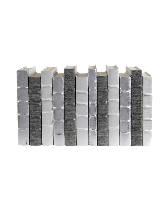 12 Vol. Mix of White Metallic, Striated Silver & Silver
