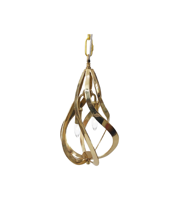 Brass Ribbons Pendant