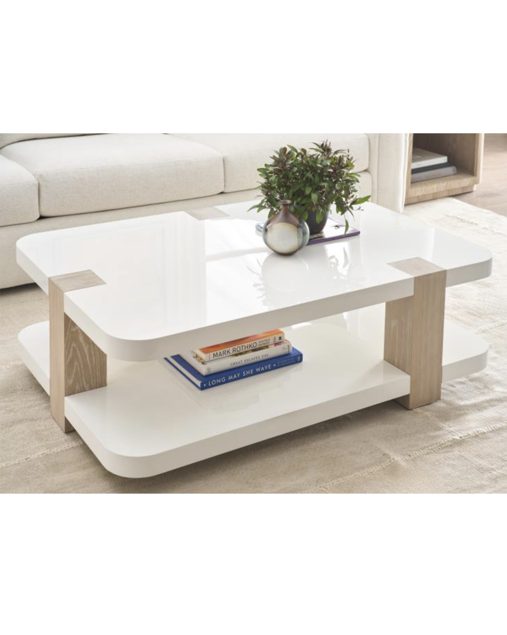 Cadence Cocktail Table - Sand Cerused
