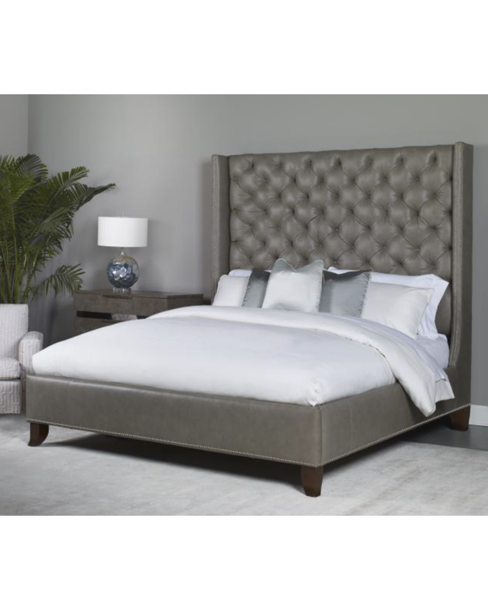 Details Fully Uph Tall H.B. Wing Bed