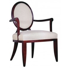 Baker Barbara Barry Oval X Back Dining Arm Chair