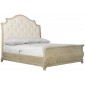 Rustic Patina Upholstered Sleigh Bed