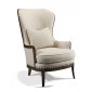 Exposed Wood Wing Chair