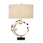Swirling Agates in Brown and Brass Table Lamp