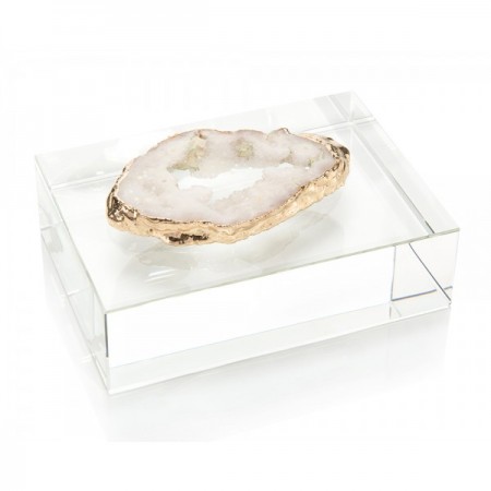 White Geode on Crystal