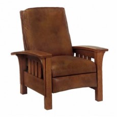 Straight Back Bow Arm Morris Recliner