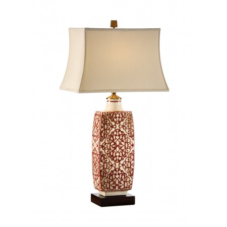 Embroidered Bottle Lamp - Red